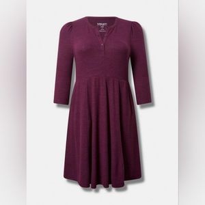 Mini Super Soft Plush Puff Sleeve Skater Dress sz 3